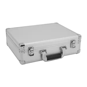 Sarung pembawa peralatan pelindung aluminium kustom, dengan busa EVA tahan guncangan di dalam kotak alat aluminium keras yang dapat dikunci