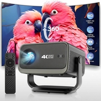 Projecteur domestique LED LCD Canzone Factory 500 ANSI Lumens 4K Smart Android 14 WiFi Portable 32 Go ROM Haut-parleurs intégrés