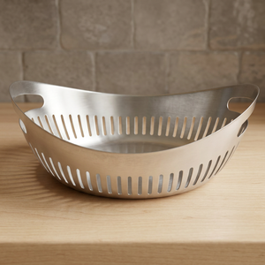 Stainless Steel Fruit <b>Basket</b> with Four Corners Square Shape for Home Organization in Kitchen Living Room Tabletop Organization - Product Image 1