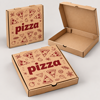 Boîtes à pizza rigides portables en gros avec fermeture magnétique et poignée en papier couché pour la livraison de repas à emporter et la livraison de nourriture pour restaurants