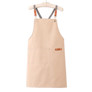 Tablier de restaurant respirant avec logo personnalisé Tablier de cuisine de chef en toile de coton confortable et réglable - Product Image 1