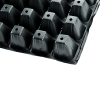Bac à semis de qualité stable avec kit de dôme d'humidité, pots hauts en plastique PVC noir écologiques pour le marché chilien