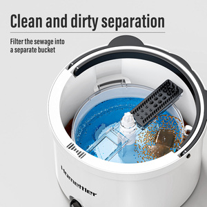 Homettler Mop Supplier - Nuevo estilo de herramienta de limpieza, juego de cubo y fregona giratoria 360°, fregona de fácil uso para cocina y sala de estar - Product Image 6