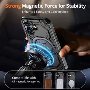 Fundas y Bolsas para Teléfonos Móviles, Funda Protectora para Teléfono con Soporte Metálico y Lámina de Hierro para Inducir Magnetismo - Product Image 6