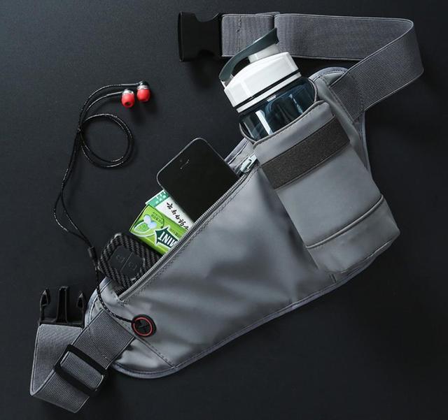 Fashion Waterproof Polyester Zipper Hiking Crossbody Custom Fanny Pack Running Waist Bag Water Bottle Holder Leather Shoulder