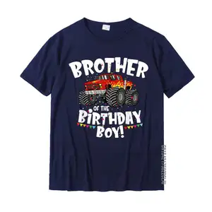 מצחיק מפלצת משאית אח של את יום הולדת ילד מתנה בשבילו חולצה חמוד רגיל T חולצות כותנה Tees לגברים פשוט סגנון