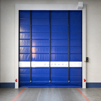 Porte à enroulement rapide automatique en PVC, porte pliante industrielle coupe-vent pour usine, entrepôt, logistique, taille personnalisée