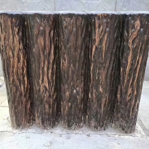 Moldes de barandilla de corteza, moldes de estaca de madera, barandillas de grano de madera de parque, plantillas de cemento circulares de jardín, parcelas de vegetales, villas - Product Image 3