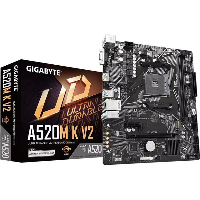 Gigabyte Computer Motherboard A520M K V2 Socket AM4 2XDDR4 DIMM Support R5000 R500G  Processor Gaming Motherboard