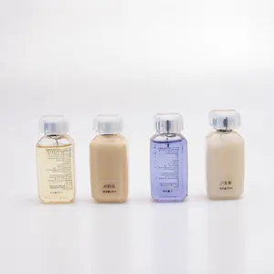 Custom Luxury Hotel Amenities Hotel Cosmetic Set 50ml Travel Shampoo Shower Gel Kit