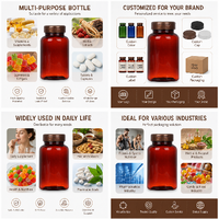 Botol Kosmetik Shampoo PET Amber 225CC dengan Tutup Flip-Top Emas dan Sablon untuk Blueberry Lutein