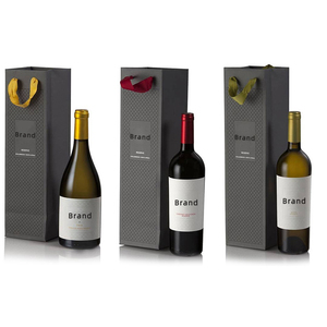 Biểu Tượng Tùy Chỉnh In Sang Trọng Màu Đen Chất Lượng Cao Phẳng Đóng Gói Hộp Rượu Vang Với Xử Lý - Product Image 4