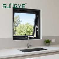 SUNGYE AS2047 Hochwertiges Dreh-Kipp-Fenster Nach Außen Schwingendes Aluminiumfenster Großes Glaspaneel für Haus und Villa