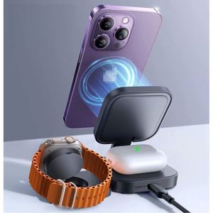 15W Fast Charging 3-in-1 Smart Wireless Charger Multiple Device <b>Watch</b> Docks with Travel Case for Business & Promotional Gifts - Product Image 4