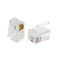 Connecteur de ligne téléphonique RJ9 4P4C Accessoire de prise modulaire