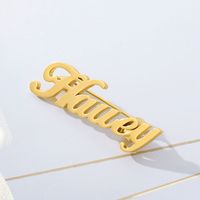 YBcustom OEM/ODM broche personalizado alfabeto nombre broche Logo nombre Pin broche joyería personalizada regalo