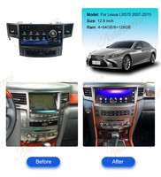 Carplay para Lexus LX570 2007-2015, Android 12, Radio para Auto, Unidad Principal, Reproductor Multimedia, GPS para Auto, Navegación, Estéreo para Auto, Radio, Reproductor de Cintas