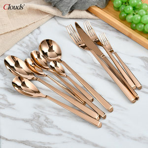 Vajilla Yindiao, Vajilla Portuguesa de Lujo, Juego de Vajilla de Acero Inoxidable Color Oro Rosa, Cubiertos Vintage para el Hogar o Bodas - Product Image 2