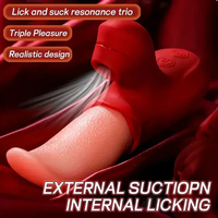 Zungen-Leck-Vibrator Saugender Weiblicher Masturbator G-Punkt Klitoris-Stimulator Dildo Nippel-Massagegerät Erotische Maschine Sexspielzeug für Frauen