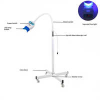 Lampe de Blanchiment Dentaire Professionnelle 40W à Lumière Bleue 8 LED, Clip de Chaise en Acier Inoxydable, Compatible Prises EU/US/UK/AU, 0-30 Minutes