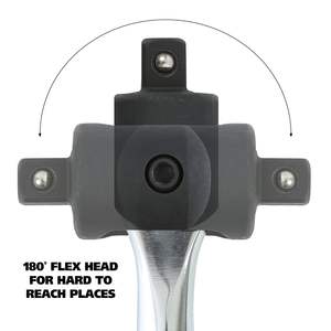 <span class=keywords><strong>1</strong></span>/2 "כונן 24 אינץ מפסק בר עם להגמיש ראש כרום ונדיום פלדה - Product Image 5