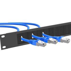 Panneau de gestion des câbles de 19 pouces 1U avec brosse pour armoires réseau - Product Image 3