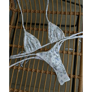 Conjuntos de <span class=keywords><strong>Bikini</strong></span> Triangulares Sexys para Mujer, Traje de Baño con Tanga, Tirantes Ajustables, Venta al por Mayor, Logotipo Personalizado - Product Image 3