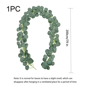 Guirlande artificielle en eucalyptus 200 cm, verdure en soie, décoration intérieure pour mariage, guirlande suspendue - Product Image 5