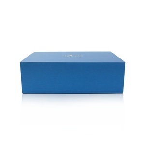 Caja de Regalo Rígida Azul de Lujo al por Mayor de Fábrica, Logotipo Personalizado en Lámina Dorada, Cierre Magnético - Product Image 6