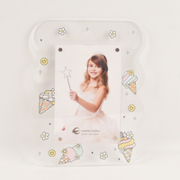 Bohong Noël Art Déco Nouveau Design pour Durable Rectangle Transparent UV Impression Acrylique Vertical Table Photo Cadre Photo