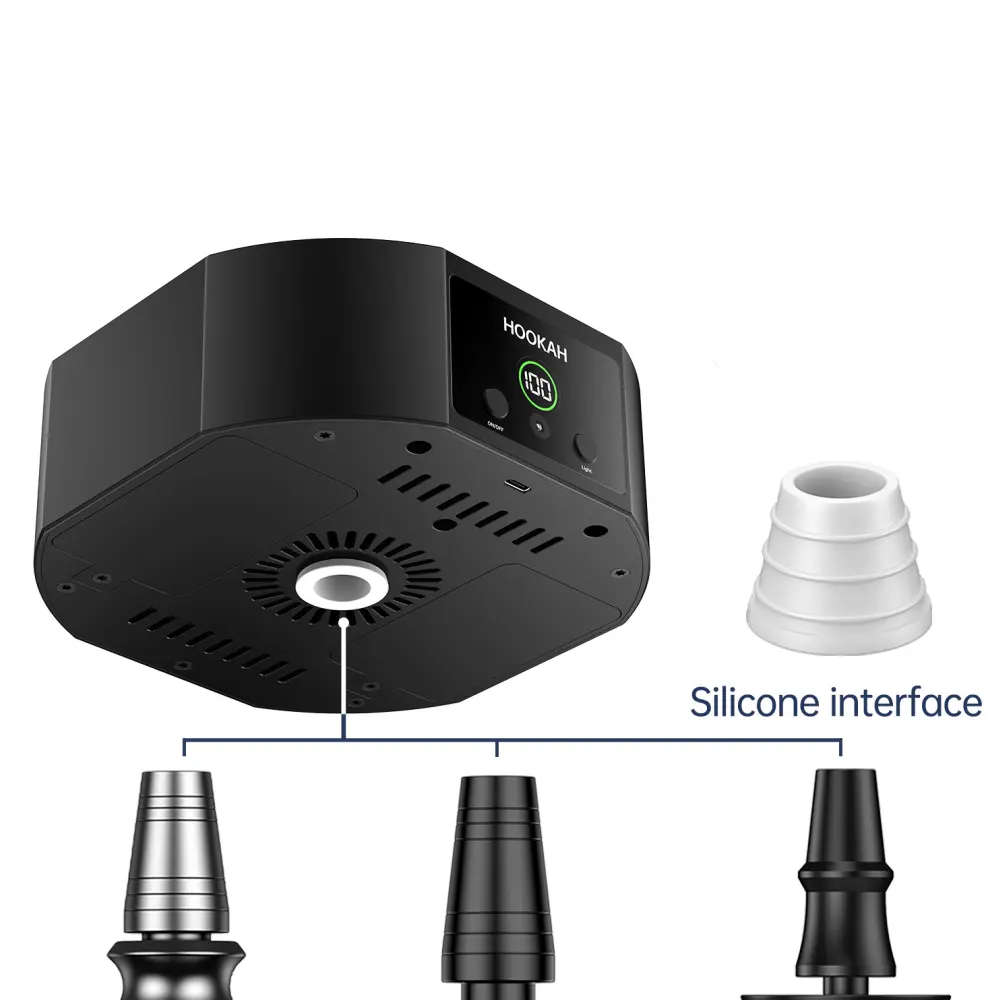 Kaliteli E Shisha nargile taşınabilir nargile seti hiçbir kömür hızlı isıtma elektronik elektrikli nargile hediye kutusu ile