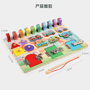 <span class=keywords><strong>Gioco</strong></span> Educativo Montessori 2026 di Tendenza per <span class=keywords><strong>Bambini</strong></span>, Tavola delle Attività in Legno con <span class=keywords><strong>Pesca</strong></span>, Abbinamento Forme e Sblocco, Giocattolo Sensoriale Antistress - Product Image 6