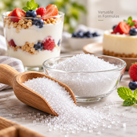 Poudre d'érythritol de qualité alimentaire 100 mesh, zéro calorie, édulcorant résistant aux acides thermiques pour boulangerie, produits laitiers et boissons