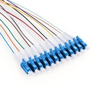 Juego de 12 Conectores de Fibra Óptica Codificados por Color LC/SC/FC/ST OS2/OM4 LSZH UPC/APC