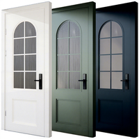 Porte intérieure en bois massif minimaliste avec insert en verre, fabrication chinoise de premier plan, porte de chambre en bois moderne pour appartement et espace de vie