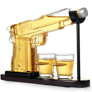 Ensemble de vin en verre transparent soufflé à la main sur mesure en gros, deux verres à vin, bases en métal, portable, passe au lave-vaisselle - Product Image 5