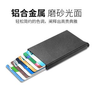 Automatic Pop-Up Card <b>Holder</b> Aluminum Alloy RFID Blocking Ultra-Thin For Credit Cards And <b>Documents</b> Red - Product Image 4