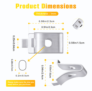 Clip en métal trou horizontal <span class=keywords><strong>colonne</strong></span> vitrine étagère support accessoires trou horizontal <span class=keywords><strong>colonne</strong></span> - Product Image 3