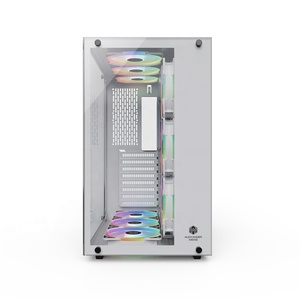 Blanc grandes caractéristiques EATX refroidissement par eau <span class=keywords><strong>pc</strong></span> <span class=keywords><strong>gamer</strong></span> ordinateur de jeu pleine tour châssis de boîtier de jeu de bureau - Product Image 5