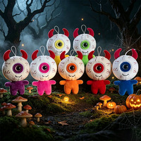 Peluches amusantes et mignonnes avec yeux, décoration d'Halloween, jouets en peluche pour garçons et filles, pour machine à griffes
