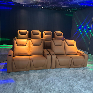Sofá reclinable automático de cuero auténtico de lujo moderno para el hogar, sala de estar, salas de cine, uso hospitalario, venta al por mayor - Product Image 1