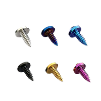 TITST M5x10-35MM Gr5/Tc4 vis autotaraudeuses en titane bouton tête Torx finition oxyde noir bleu brûlé pour moto voiture (métrique