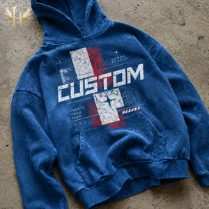 Custom Men Drop Shoulder Pullover <strong>Hoodie</strong> Vintage Acid Wash Distressed DTG Graphic Print Oversized Boxy <strong>Grunge</strong> Streetwear Hoodies - Product Image 4