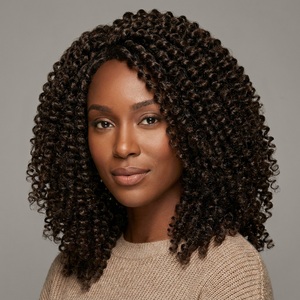 Extensiones de Cabello Sintético de Alta Temperatura, <span class=keywords><strong>Trenzas</strong></span> Africanas Rizadas de 8 Pulgadas, Estilo Spring Twist - Product Image 5