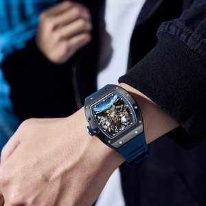 Envío Directo, Reloj Mecánico Automático Tourbillon con Carcasa de Acero Clásica y Cuadrada, Esfera Hueca, para Hombre, Superventas - Product Image 5