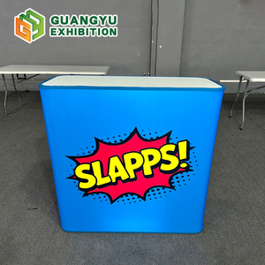 ออกแบบเคาน์เตอร์แสดงสินค้าแบบพับได้ เคาน์เตอร์<span class=keywords><strong>โปร</strong></span>โมชั่นสั่งทำพิเศษ ผู้ผลิตเคาน์เตอร์งานแสดงสินค้า โต๊ะพับพร้อมไฟส่องหลังสำหรับงานแสดงสินค้า - Product Image 4