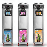 Machine à crème glacée molle automatique commerciale en acier inoxydable 1300W sorbetière de haute qualité pour les magasins de desserts Offre Spéciale
