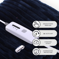 Couverture électrique chauffante en flanelle douce et solide, pliable, à température contrôlée, lavable, taille King, pour lit domestique