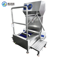 Lave-chaussures automatique à induction pour l'hygiène des chaussures d'entrée des usines alimentaires, pour atelier de transformation de viande