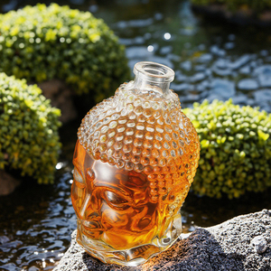 Hot Sale Mini 50ml 100 Transparent Flint Glass Liquor Bottle Whisky Vodka Empty Shape Screw Lid Box for Energy Drinks <strong>Diffuser</strong> - Product Image 3